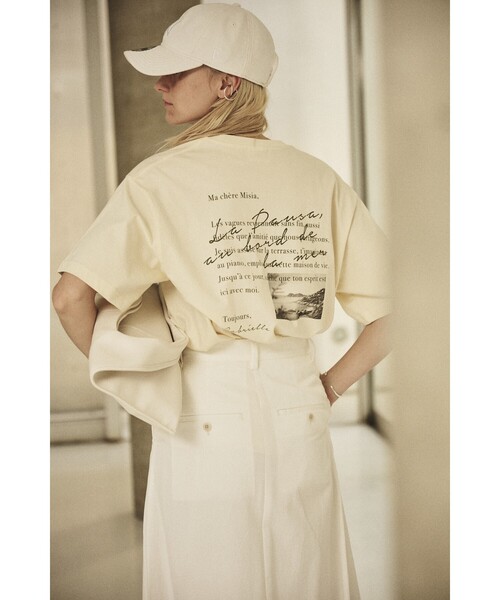 Rouge vif Anna（ルージュヴィフアンナ）の「バックフォトグラフィックロゴTシャツ（Tシャツ/カットソー・レディース・アイボリー/ホワイト・フリー）」の16枚目の写真