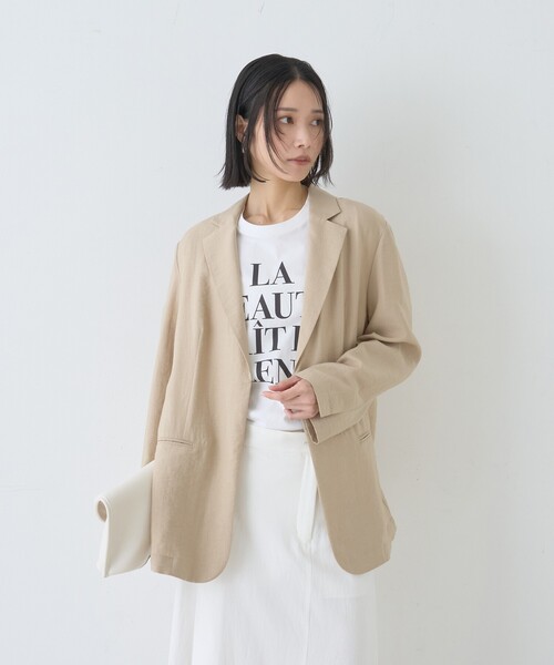 Rouge vif Anna（ルージュヴィフアンナ）の「バックフォトグラフィックロゴTシャツ（Tシャツ/カットソー・レディース・アイボリー/ホワイト・フリー）」の21枚目の写真