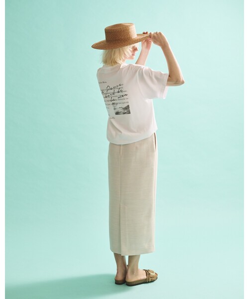 Rouge vif Anna(ルージュヴィフアンナ)の「バックフォトグラフィックロゴTシャツ(Tシャツ/カットソー・レディース・アイボリー/ホワイト・フリー)」の12枚目の写真