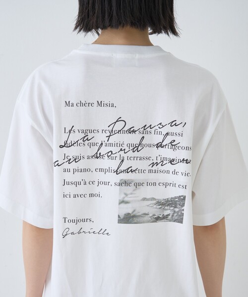 Rouge vif Anna(ルージュヴィフアンナ)の「バックフォトグラフィックロゴTシャツ(Tシャツ/カットソー・レディース・アイボリー/ホワイト・フリー)」の5枚目の写真