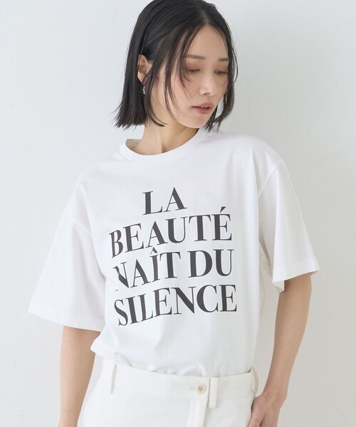 Rouge vif Anna(ルージュヴィフアンナ)の「バックフォトグラフィックロゴTシャツ(Tシャツ/カットソー・レディース・アイボリー/ホワイト・フリー)」の3枚目の写真