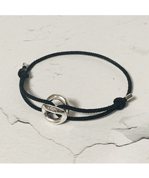 MOI STUDIO（モイ スタジオ）の「#モイ 4st ツインシルバーリング紐ブレスレット_01（ブレスレット）」