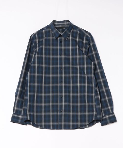 TAKA-Q（タカキュー）の「シャツ メンズ 長袖 ストレッチ 綿 コットン ブロード オンブレ チェック レギュラーカラー （シャツ/ブラウス・メンズ・ネイビー/ホワイト・X-LARGE/LARGE/MEDIUM）」の18枚目の写真