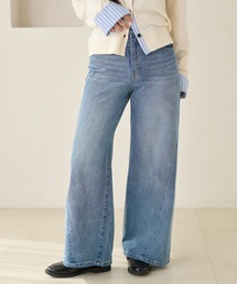 apres jour clair | 【美シルエット】【apres jour clair】フレアデザインデニムパンツ(デニムパンツ)