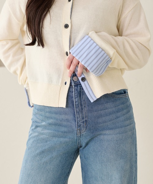 apres jour clair（アプレジュールクレア）の「【美シルエット】【apres jour clair】フレアデザインデニムパンツ（デニムパンツ・レディース・ライトブルー/ブラウン系その他/インディゴブルー・LARGE/SMALL/MEDIUM）」の15枚目の写真