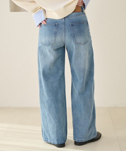 apres jour clair（アプレジュールクレア）の「【美シルエット】【apres jour clair】フレアデザインデニムパンツ（デニムパンツ・レディース・ライトブルー/ブラウン系その他/インディゴブルー・LARGE/SMALL/MEDIUM）」の7枚目の写真