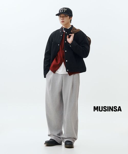 MUSINSA STANDARD（ムシンサスタンダード）の「ダブルニットワンタックワイドラウンジスウェットパンツ[ミディアムグレー]（スウェットパンツ・メンズ・その他・SMALL/MEDIUM/LARGE/X-LARGE/2XL）」の13枚目の写真