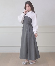 Ambre Neige（アンブルネージュ）の「assortment lace up docking Long Dress / アソートレースアップドッキングロングワンピース（ワンピース）」