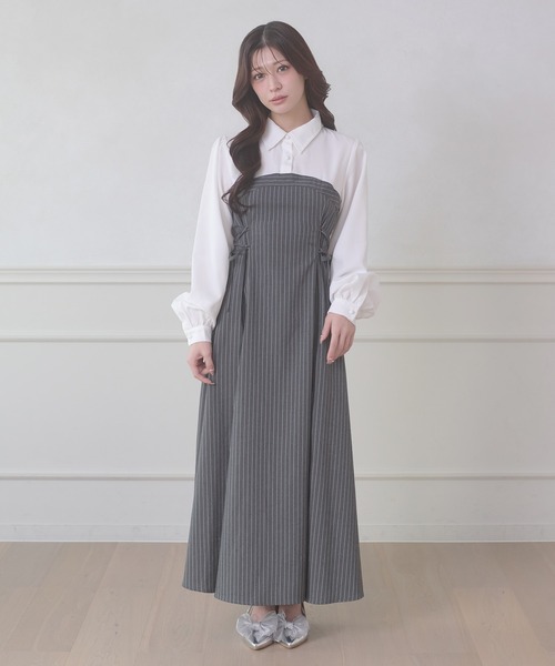 Ambre Neige（アンブルネージュ）の「assortment lace up docking Long Dress / アソートレースアップドッキングロングワンピース（ワンピース・レディース・ブラウン系その他/グレー系その他/グレー/ベージュ/ベージュ系その他・FREE）」の20枚目の写真