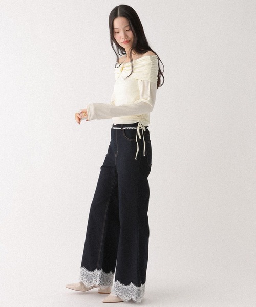 Heather(ヘザー)の「ツイストオフショルカットソー 655823(Tシャツ/カットソー・レディース・アイボリー/グレー/ブラック・FREE)」の9枚目の写真