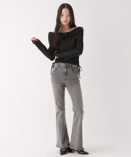 Heather(ヘザー)の「ツイストオフショルカットソー 655823(Tシャツ/カットソー・レディース・アイボリー/グレー/ブラック・FREE)」の15枚目の写真