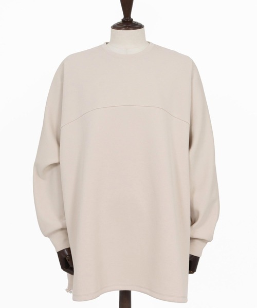 Magine(マージン)の「mlt5593- Switching Panel Drawstring Hem Relax Fit Long Sleeve T-Shirt スイッチングパネルロングスリーブTシャツ(MGN-261-011)(Tシャツ/カットソー・メンズ・カーキ/ブラック/オフホワイト・48/46/44)」の20枚目の写真