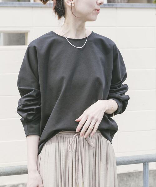 ITEMS URBANRESEARCH(アイテムズ アーバンリサーチ)の「ドルマンスリーブポンチプルオーバー(Tシャツ/カットソー・レディース・ホワイト系その他/ブラック/ブラウン系その他・FREE)」の3枚目の写真