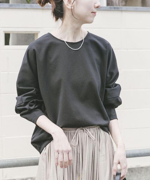 ITEMS URBANRESEARCH(アイテムズ アーバンリサーチ)の「ドルマンスリーブポンチプルオーバー(Tシャツ/カットソー・レディース・ホワイト系その他/ブラック/ブラウン系その他・FREE)」の5枚目の写真