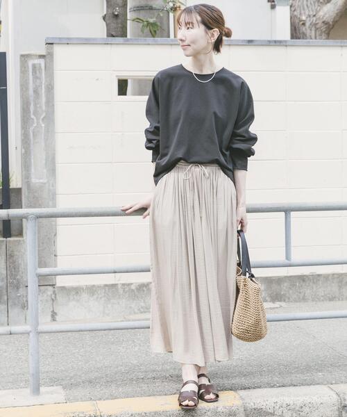 ITEMS URBANRESEARCH(アイテムズ アーバンリサーチ)の「ドルマンスリーブポンチプルオーバー(Tシャツ/カットソー・レディース・ホワイト系その他/ブラック/ブラウン系その他・FREE)」の7枚目の写真