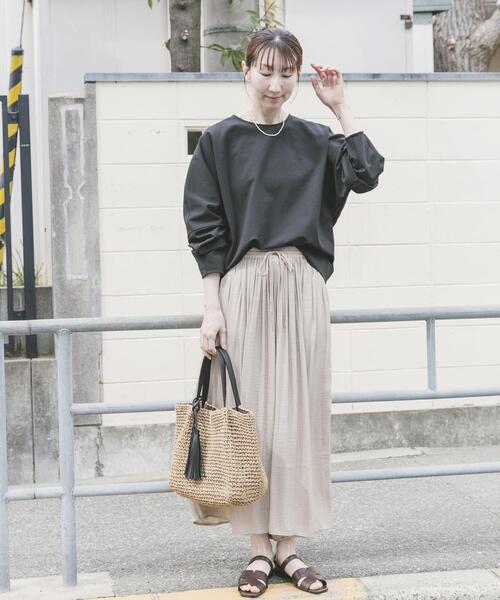 ITEMS URBANRESEARCH(アイテムズ アーバンリサーチ)の「ドルマンスリーブポンチプルオーバー(Tシャツ/カットソー・レディース・ホワイト系その他/ブラック/ブラウン系その他・FREE)」の8枚目の写真