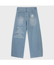 GRAVER（グレーバー）の「[ユニセックス]STAR H ワイドカーブドジーンズ_3カラー（デニムパンツ）」