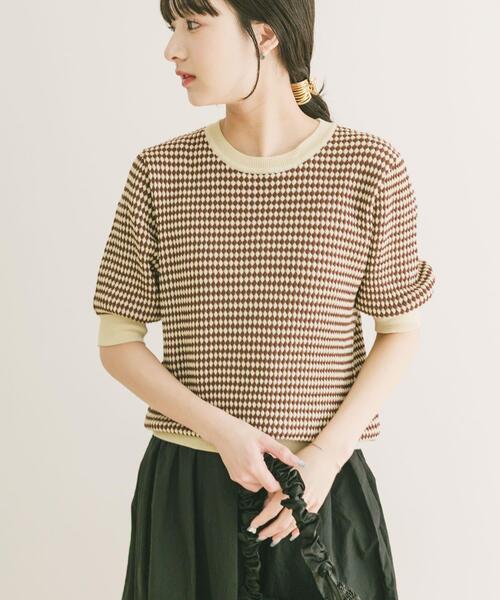 ITEMS URBANRESEARCH（アイテムズ アーバンリサーチ）の「ポコポコニットプルオーバー（ニット/セーター・レディース・ブラウン系その他/アイボリー/ベージュ系その他・FREE）」の2枚目の写真