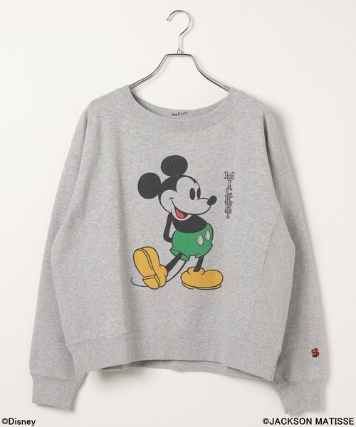 JACKSON MATISSE（ジャクソンマティス）の「【JACKSON MATISSE/BAYFLOW】「ミッキーマウス」グラフィックスウェット（スウェット・レディース・チャコール/オフホワイト/グレー・FREE）」の3枚目の写真