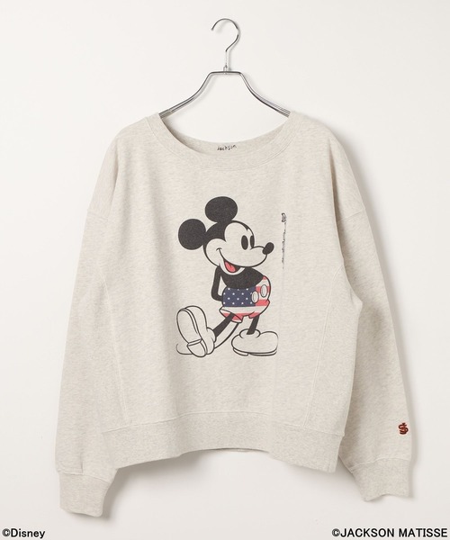 JACKSON MATISSE（ジャクソンマティス）の「【JACKSON MATISSE/BAYFLOW】「ミッキーマウス」グラフィックスウェット（スウェット・レディース・チャコール/オフホワイト/グレー・FREE）」の2枚目の写真