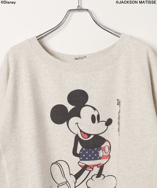 JACKSON MATISSE（ジャクソンマティス）の「【JACKSON MATISSE/BAYFLOW】「ミッキーマウス」グラフィックスウェット（スウェット・レディース・チャコール/オフホワイト/グレー・FREE）」の5枚目の写真