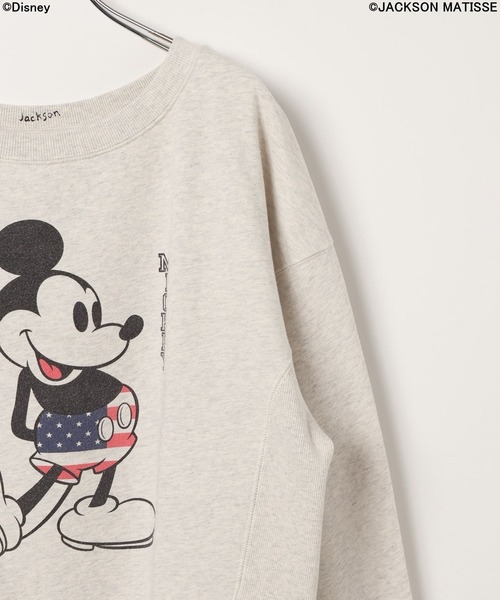 JACKSON MATISSE（ジャクソンマティス）の「【JACKSON MATISSE/BAYFLOW】「ミッキーマウス」グラフィックスウェット（スウェット・レディース・チャコール/オフホワイト/グレー・FREE）」の6枚目の写真