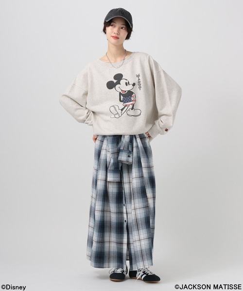 JACKSON MATISSE（ジャクソンマティス）の「【JACKSON MATISSE/BAYFLOW】「ミッキーマウス」グラフィックスウェット（スウェット・レディース・チャコール/オフホワイト/グレー・FREE）」の18枚目の写真