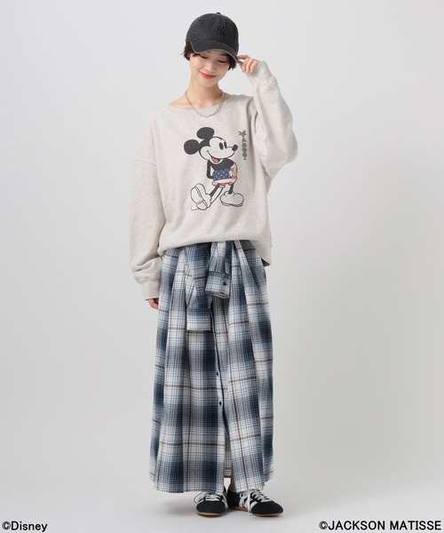 JACKSON MATISSE（ジャクソンマティス）の「【JACKSON MATISSE/BAYFLOW】「ミッキーマウス」グラフィックスウェット（スウェット・レディース・チャコール/オフホワイト/グレー・FREE）」の19枚目の写真