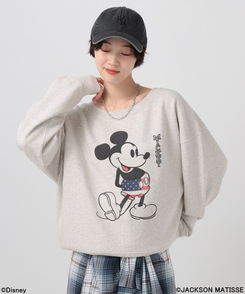 JACKSON MATISSE（ジャクソンマティス）の「【JACKSON MATISSE/BAYFLOW】「ミッキーマウス」グラフィックスウェット（スウェット・レディース・チャコール/オフホワイト/グレー・FREE）」の21枚目の写真