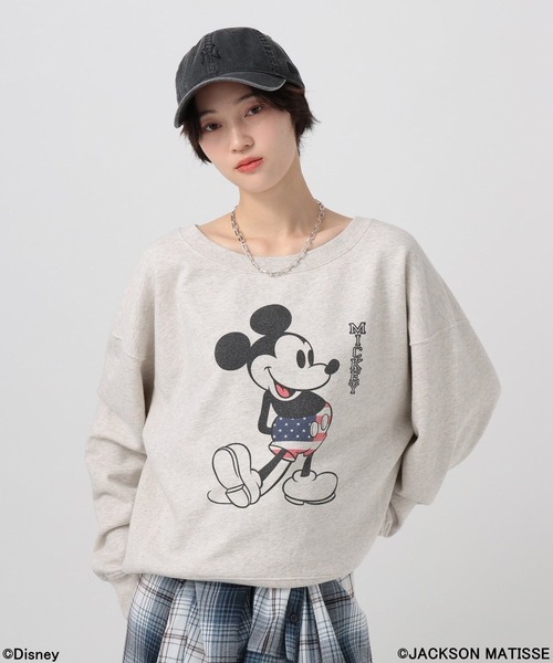 JACKSON MATISSE（ジャクソンマティス）の「【JACKSON MATISSE/BAYFLOW】「ミッキーマウス」グラフィックスウェット（スウェット・レディース・チャコール/オフホワイト/グレー・FREE）」の22枚目の写真
