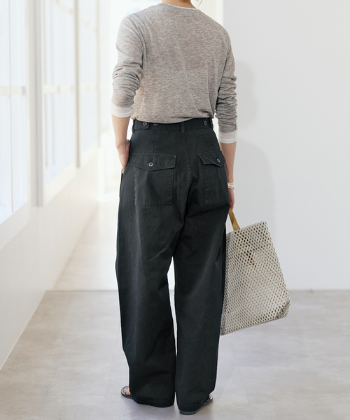 Spick & Span（スピックアンドスパン）の「コットンバレルレッグパンツ（その他パンツ・レディース・ベージュ/ブラック/ホワイト・40/38/36）」の12枚目の写真