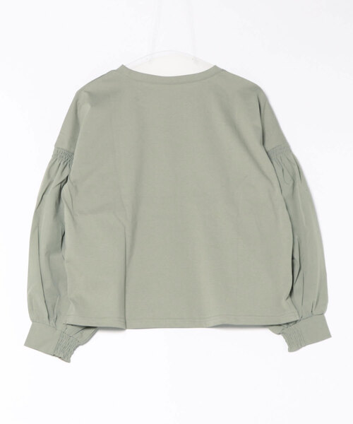 itto...(イット)の「【イージーケア&接触冷感】パフスリーブ切替トップス(Tシャツ/カットソー・レディース・オフホワイト/グレイッシュベージュ/ブラック・FREE)」の4枚目の写真