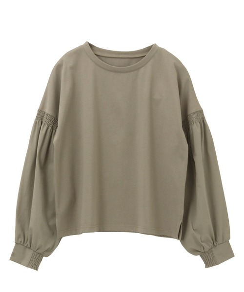 itto...(イット)の「【イージーケア&接触冷感】パフスリーブ切替トップス(Tシャツ/カットソー・レディース・オフホワイト/グレイッシュベージュ/ブラック・FREE)」の17枚目の写真