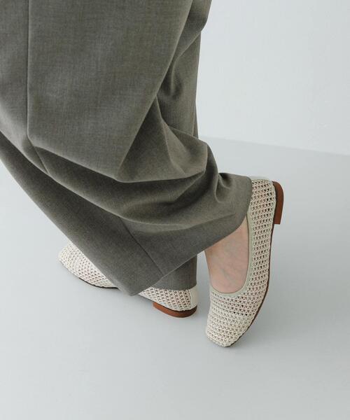 RODE SKO（ロデスコ）の「『MADE IN JAPAN』 スクエアメッシュフラットシューズ（バレエシューズ・レディース・ベージュ/ブラック/アイボリー・36/38/37）」の7枚目の写真