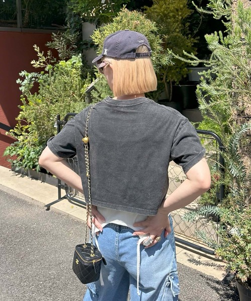 Alley Tokyo(アリートーキョー)の「ウォッシュ加工ショートBig T(Tシャツ/カットソー・レディース・ラベンダー/ブラック/ピンク・FREE)」の7枚目の写真