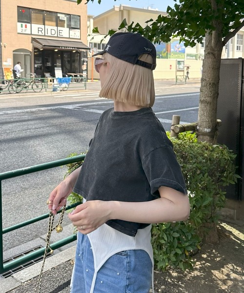 Alley Tokyo(アリートーキョー)の「ウォッシュ加工ショートBig T(Tシャツ/カットソー・レディース・ラベンダー/ブラック/ピンク・FREE)」の12枚目の写真