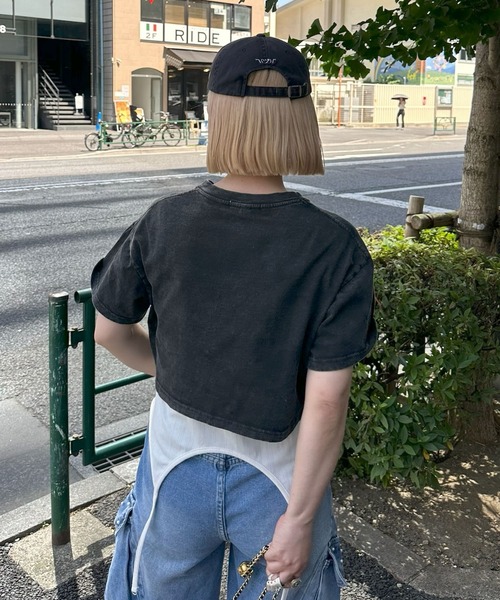 Alley Tokyo(アリートーキョー)の「ウォッシュ加工ショートBig T(Tシャツ/カットソー・レディース・ラベンダー/ブラック/ピンク・FREE)」の13枚目の写真