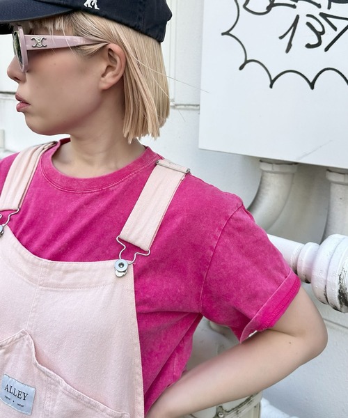 Alley Tokyo(アリートーキョー)の「ウォッシュ加工ショートBig T(Tシャツ/カットソー・レディース・ラベンダー/ブラック/ピンク・FREE)」の15枚目の写真