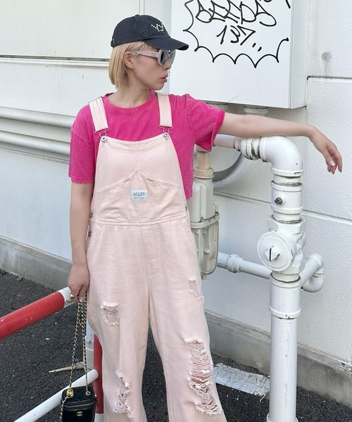 Alley Tokyo(アリートーキョー)の「ウォッシュ加工ショートBig T(Tシャツ/カットソー・レディース・ラベンダー/ブラック/ピンク・FREE)」の17枚目の写真