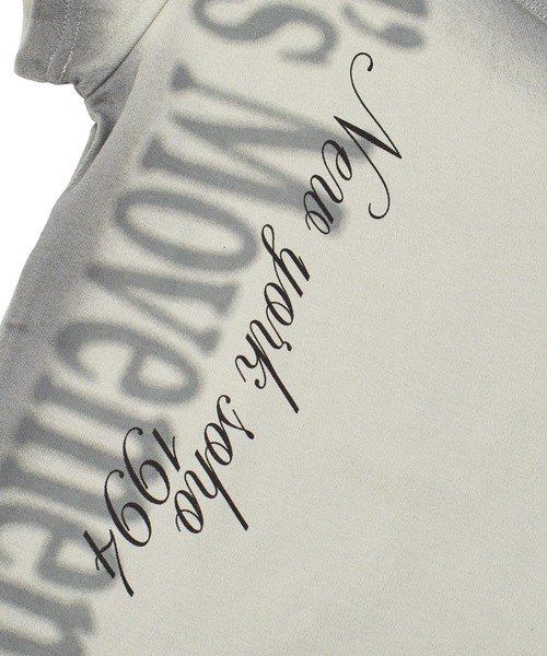 X-girl(エックスガール)の「BLURRED SPRAY LOGO S/S BABY TEE(Tシャツ/カットソー・レディース・オリーブ/レッド/チャコール・ONE SIZE)」の15枚目の写真