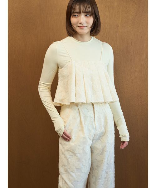 emmi（エミ）の「ジャガードタックビスチェ【セットアップ対応】（その他トップス・レディース・アイボリー/ミント・F）」の22枚目の写真