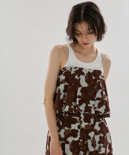 emmi（エミ）の「ジャガードタックビスチェ【セットアップ対応】（その他トップス・レディース・アイボリー/ミント・F）」の3枚目の写真