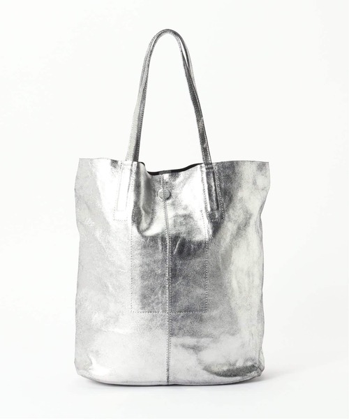 Morphee（モルフェ）の「MORPHEE(モルフェ) 3WAY MEDIUM TOTE ナッパレザーシルバー（トートバッグ・メンズ・シルバー・FREE）」の9枚目の写真