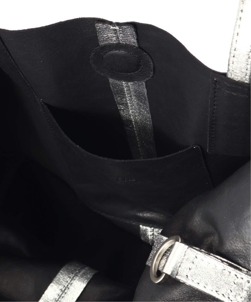 Morphee（モルフェ）の「MORPHEE(モルフェ) 3WAY MEDIUM TOTE ナッパレザーシルバー（トートバッグ・メンズ・シルバー・FREE）」の2枚目の写真