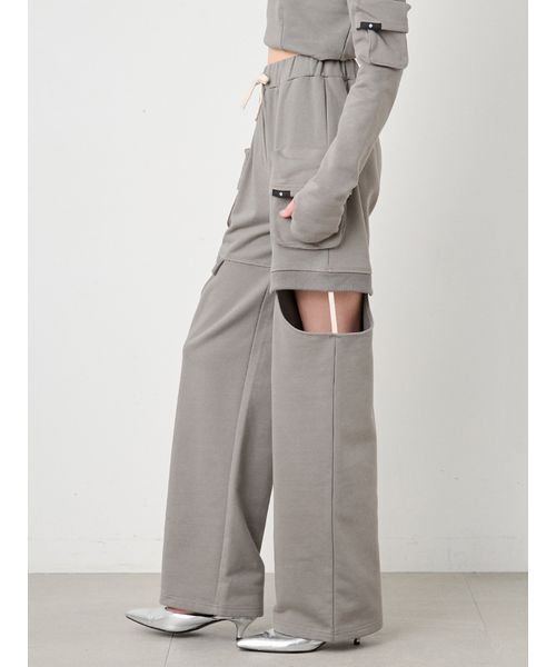 SORIN(ソリン )の「Slit Design Sweat Pants/スリットデザイン スウェットパンツ(スウェットパンツ・レディース・オフホワイト/カーキ/ブラック・36/38)」の11枚目の写真