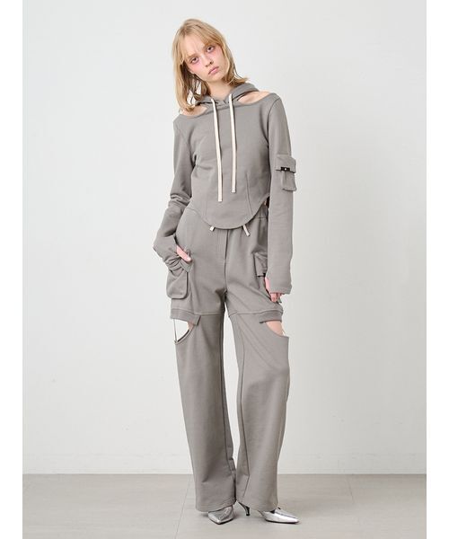 SORIN(ソリン )の「Slit Design Sweat Pants/スリットデザイン スウェットパンツ(スウェットパンツ・レディース・オフホワイト/カーキ/ブラック・36/38)」の13枚目の写真