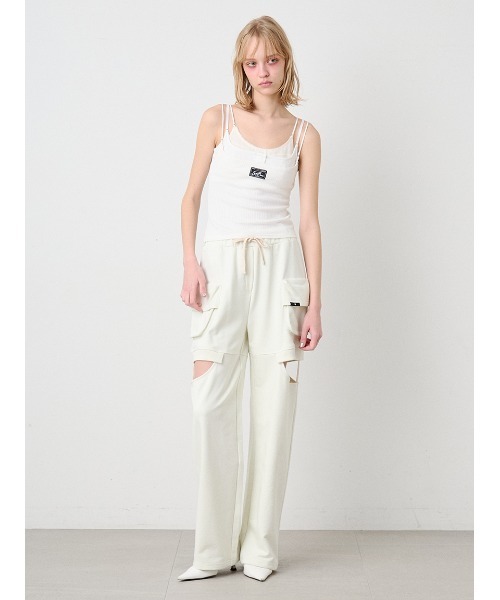 SORIN(ソリン )の「Slit Design Sweat Pants/スリットデザイン スウェットパンツ(スウェットパンツ・レディース・オフホワイト/カーキ/ブラック・36/38)」の7枚目の写真