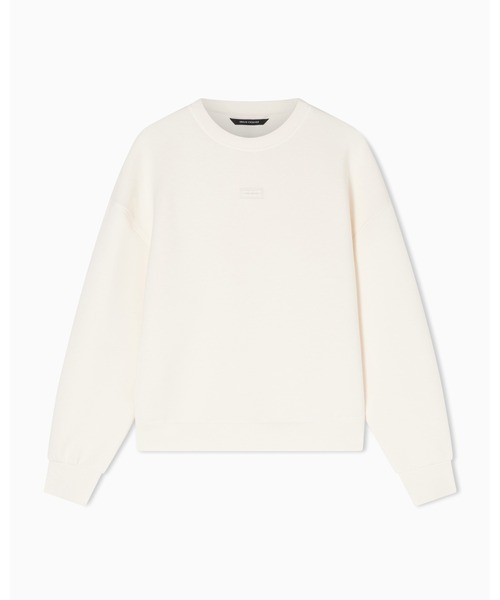ARMANI EXCHANGE(アルマーニエクスチェンジ)の「【A|X アルマーニ エクスチェンジ】WE ロゴパッチ ラウンドネックスウェットプルオーバー(スウェット・レディース・ホワイト・MEDIUM/LARGE/SMALL/X-SMALL/X-LARGE)」の6枚目の写真