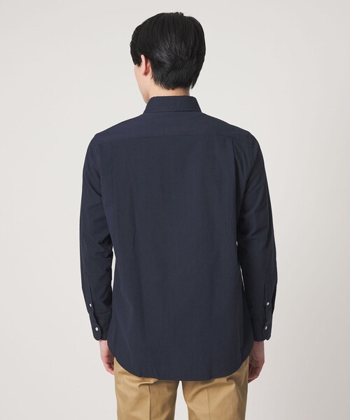 A DAY IN THE LIFE UNITED ARROWS（アデイインザライフユナイテッドアローズ）の「サッカー カッタウェイカラーシャツ＜A DAY IN THE LIFE＞（シャツ/ブラウス・メンズ・ネイビー/コバルトブルー/その他1/ホワイト・S/L/M/XL）」の13枚目の写真