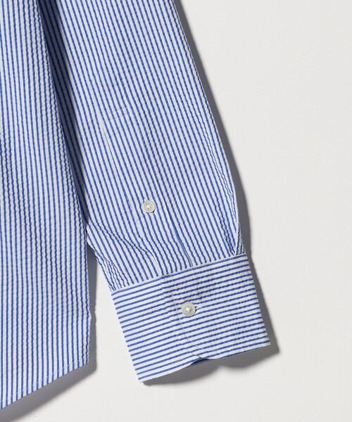 A DAY IN THE LIFE UNITED ARROWS（アデイインザライフユナイテッドアローズ）の「サッカー カッタウェイカラーシャツ＜A DAY IN THE LIFE＞（シャツ/ブラウス・メンズ・ネイビー/コバルトブルー/その他1/ホワイト・S/L/M/XL）」の17枚目の写真